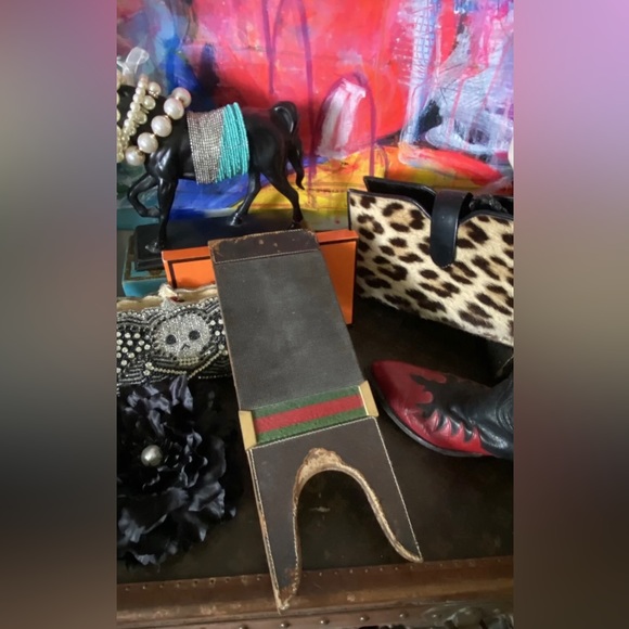 Rare Vintage GUCCI Boot Pull Jack Equestrian Western Tack Luxury Decor Accessory - Picture 10 of 12
